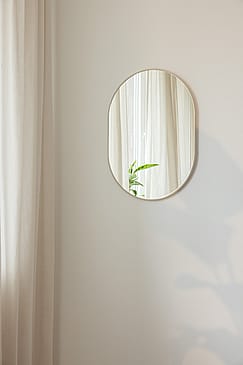 Metallbude Caya Ovalt Spejl Cream