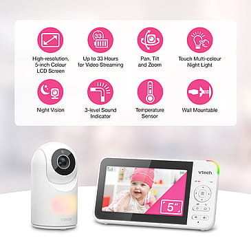 VTech Babyalarm Video VM5367 Hvid