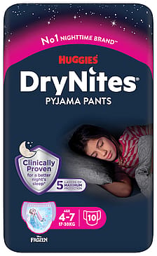DryNites Natunderbukser Pige 4-7 år 10 stk.