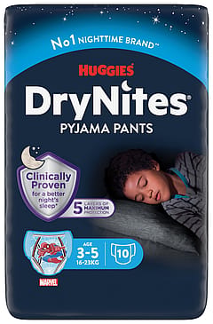 DryNites Natunderbukser Dreng 3-4 år 10 stk.