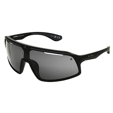 IRONMAN by Foster Grant Solbriller Black Shield Full Rim With Mirror Lens