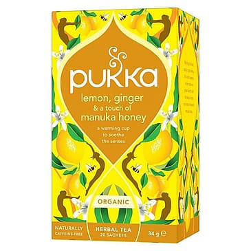 Pukka Lemon, Ginger & Manuka honey te Ø 20 breve