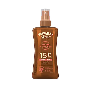 Hawaiian Tropic Glowing Protection Dry Oil Gel Spray SPF 15 200 ml