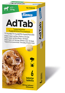 AdTab til hunde >11-22 kg 450 mg 6 stk
