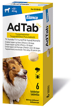 AdTab til hunde >22-45 kg 900 mg 6 stk