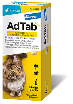 AdTab til katte >2.0-8.0 kg 48 mg 6 stk