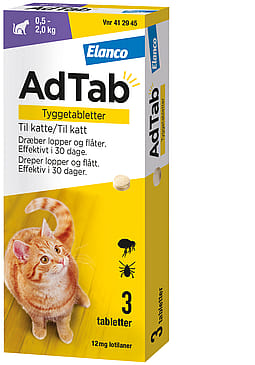 AdTab til Katte 3-Pak 0.5-2.0 kg 12 mg