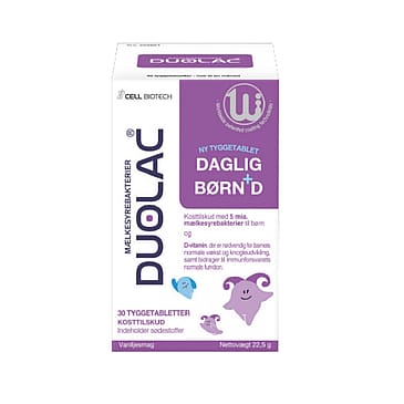 DUOLAC Daglig Børn+ D 30 stk