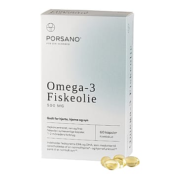 PORSANO Omega-3 Fiskeolie 60 kaps