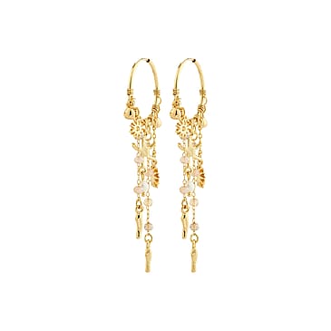 Pilgrim Prism Hoop Earrings Gold-Plated 2 pcs