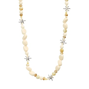 Pilgrim Prism Necklace White/Silver-Plated