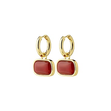 Pilgrim NOW earrings gold-plated/red