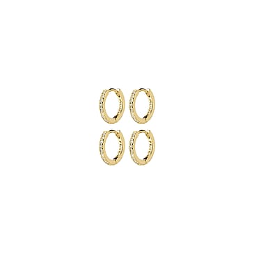 Pilgrim ROOT earrings 2-in-1 set, gold-plated
