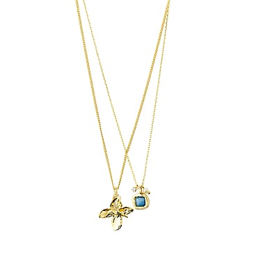 Pilgrim TRACE necklaces 2-in-1 set, gold-plated