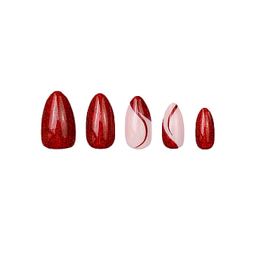 DUFFBEAUTY Instant Pro Press-on Manicure Space Cherry, Medium Almond