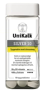 Unikalk Silver 10 Tyggetablet 90 tabl.