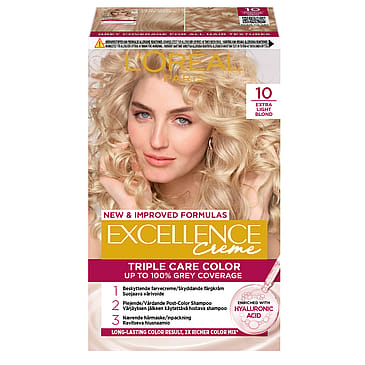 L'Oréal Paris Excellence Creme Permanent Color 10 Ekstra Lysblond
