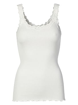Rosemunde RWBabette Silk SL Deep Back Lace Top New White XS