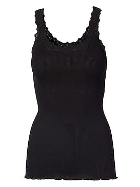Rosemunde RWBabette Silk SL Deep Back Lace Top Black XS