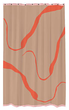 Mette Ditmer Shower Curtain Latte / Orange
