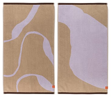 Mette Ditmer Towel Sand / Lilac 2-Pack