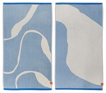 Mette Ditmer Towel Light Blue / Off-White 2-Pack