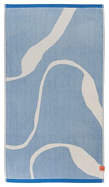Mette Ditmer Bath Towel Light Blue / Off-White