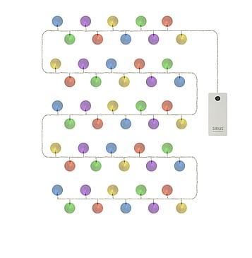 Sirius Ally Kugle Lyskæde, 40 LED, Multi
