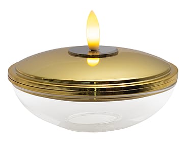 Sirius Lia Genopladelig Lysdekoration Guld Ø 9,9 cm x H 5 cm