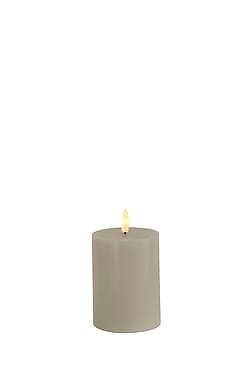 Sirius Sille Bloklys Warm Grey Ø7,5x10cm