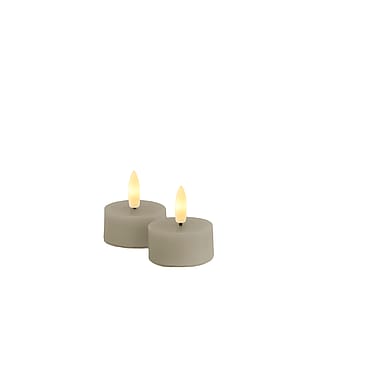 Sirius Sille Fyrfadslys 2 stk Warm Grey Ø4,5XH2,2cm
