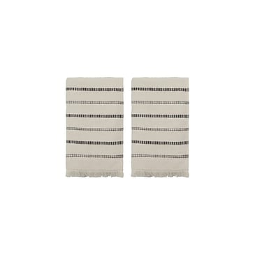 Meraki Håndklæde Mktrue Råhvid / Sort 50 x 100 cm, 2 stk