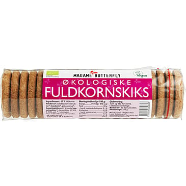 Madame Butterfly Fuldkornskiks Ø 250 g