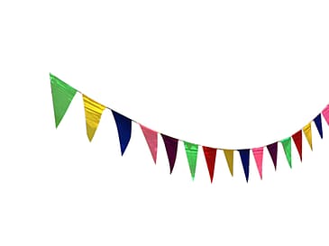 Langkilde & Søn Festlig Flagranke 40 Vimpler Ca 10 M Farverig