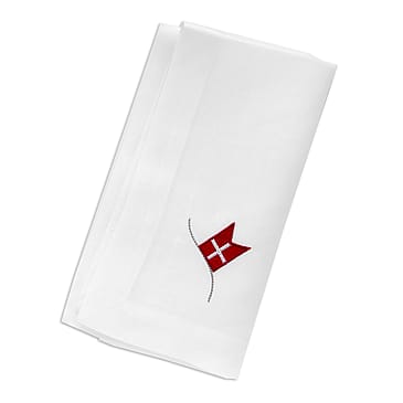 Langkilde & Søn Fødselsdagsservietter Dannebrog 50x50 cm 6 Stk.