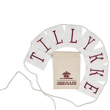 Langkilde & Søn Tillykke Ranke Hvid/Rød 275 cm Lang