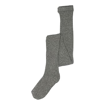 MPkids Bomulds Rib Strømpebuks Grey Melange (491) 70