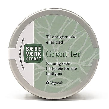 SÆBEVÆRKSTEDET Grønt ler til ansigtsmaske 50 g