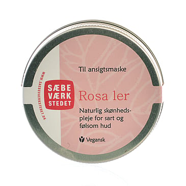 SÆBEVÆRKSTEDET Rosa ler til ansigtsmaske 50 g