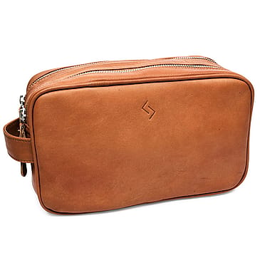 Njord Toilet Bag Dobbeltrum Cognac Gedeskind