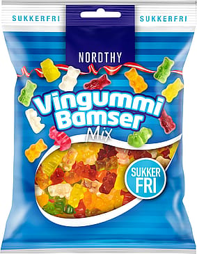 Nordthy Vingummi Bamser Sukkerfri 80 g
