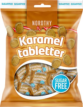 Nordthy Karameltabletter Sukkerfri 125 g