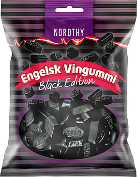 Nordthy Engelsk Vingummi Black Edition 300 g