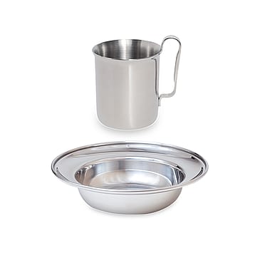 Kay Bojesen Børnetallerken og krus Mat stål Ø7 16 cm