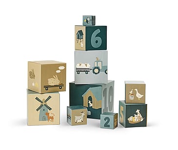 SMALLSTUFF Stabelkasser 1-10 Bondegård & Dyr