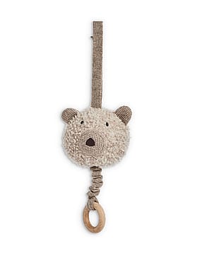 SMALLSTUFF Music Mobile Bear Wool Bouclé Nature Melange