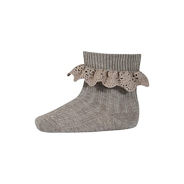 MPkids Lea Socks - Lace Light Brown Melange 19/21