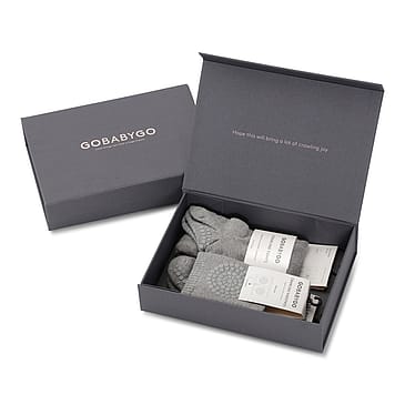 GoBabyGo Kravlepakke i Tyk Bomuld Grey Melange 12-18 mdr