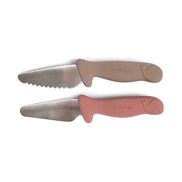 Filibabba Knivsæt til Børn Warm Grey/ Rose