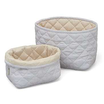 Cam Cam Copenhagen Quiltet Opbevaringskurv 2 stk. Blue Stripes